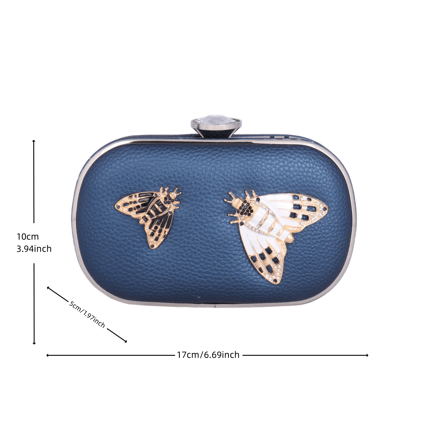 Women's Evening Clutch Bag With Bee Banquet Purse