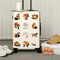 50pcs Fox Stickers Vintage Cartoon Decals Aesthetic Vinyl for DIY