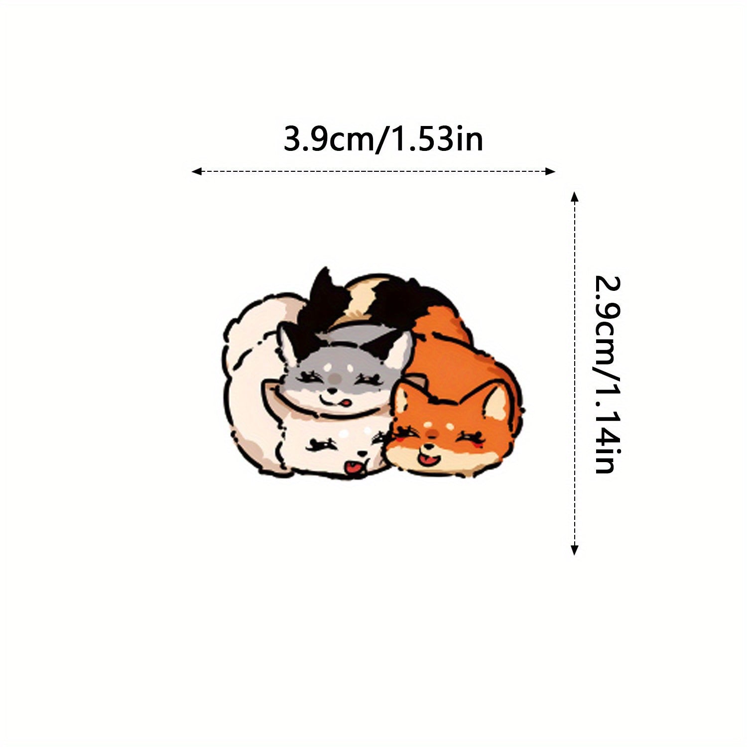 50pcs Fox Stickers Vintage Cartoon Decals Aesthetic Vinyl for DIY