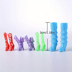 Colorful Doll Shoes Collection Variety Pack High Heels Sandals Flats Boots