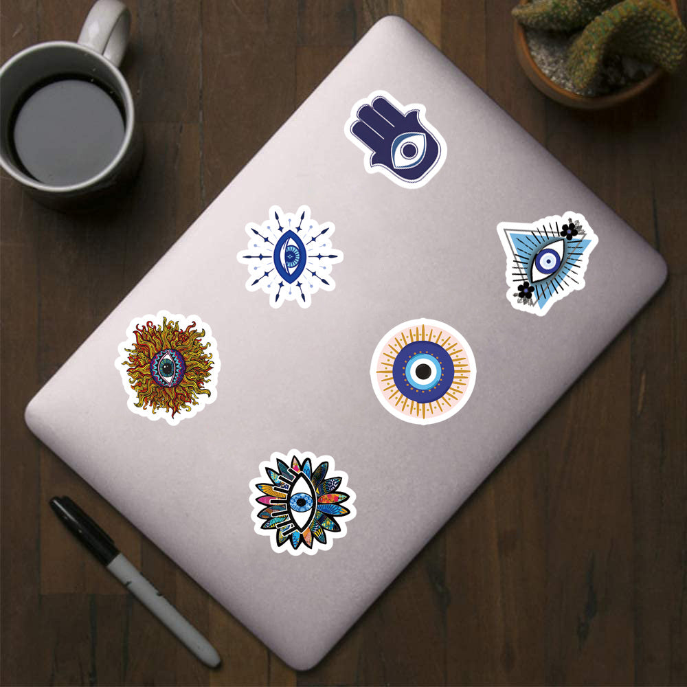 500 Pcs Evil Eye Cartoon Stickers Scrapbooking Envelopes Self-Adhesive Decals