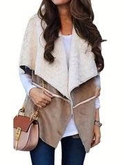 Sleeveless Lapel Jacket Casual Open Front Jacket Spring & Summer