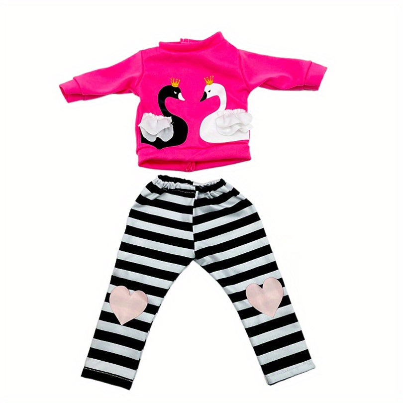 4 Sets Animal Print Doll Dress Clothes Outfits for 15-18 Inch Dolls