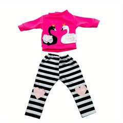 4 Sets Animal Print Doll Dress Clothes Outfits for 15-18 Inch Dolls