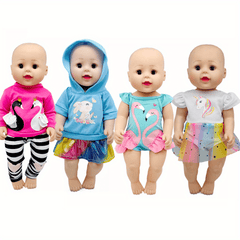 4 Sets Animal Print Doll Dress Clothes Outfits for 15-18 Inch Dolls