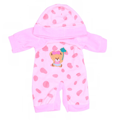 4-Piece Doll Clothing Set - Floral Dress, Hat, Pink Pajamas