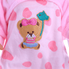 4-Piece Doll Clothing Set - Floral Dress, Hat, Pink Pajamas