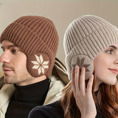 Winter Velvet Thickened Knitted Hat Ear Protection Beanie Hats