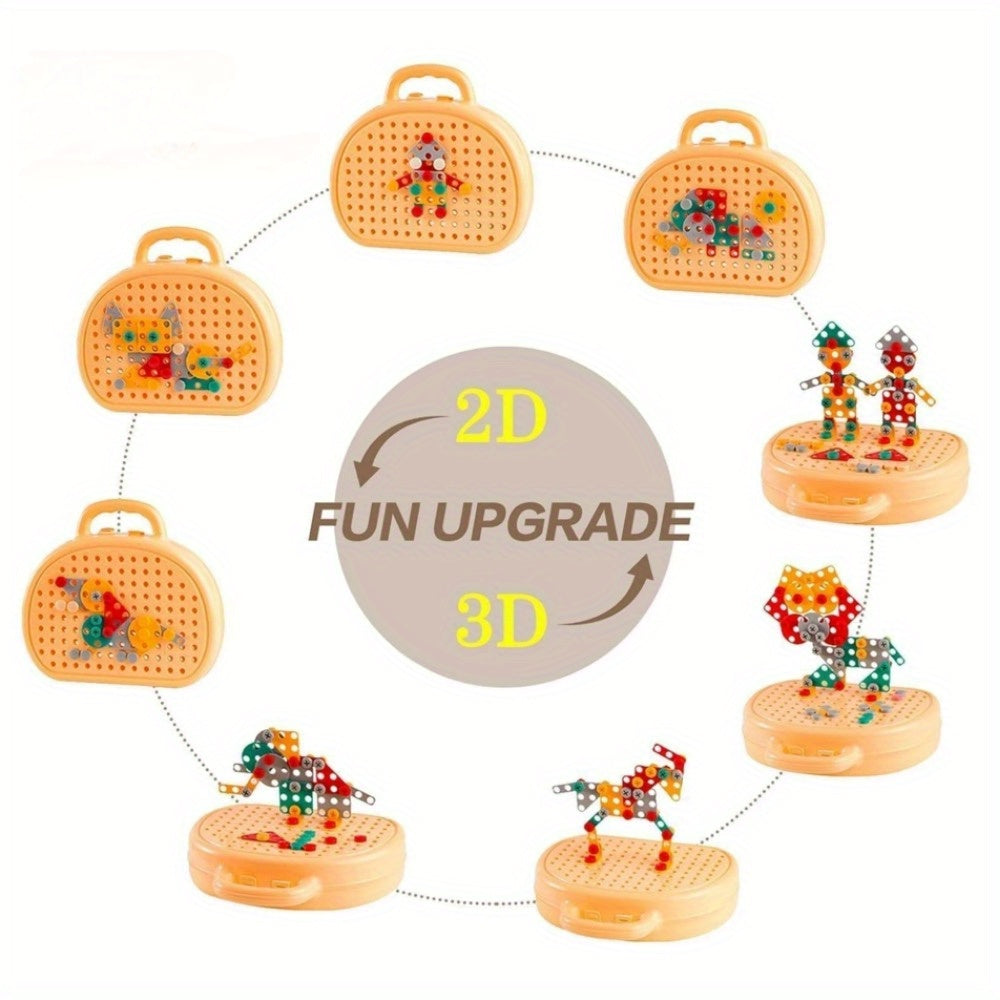 204pcs Kids Repair Tool Set Pretend Play Screw Disassembly Toys ABS Material