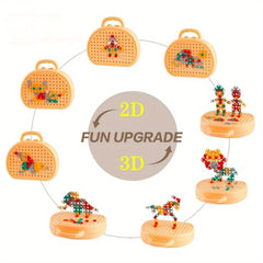 204pcs Kids Repair Tool Set Pretend Play Screw Disassembly Toys ABS Material