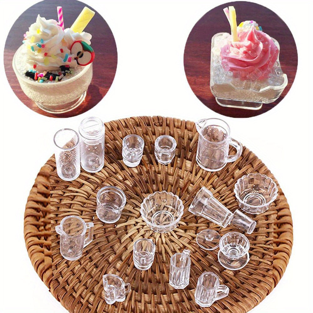 1:12 Scale Plate Cup Bowl Dish Tableware Set Doll Food Kitchen Accessories