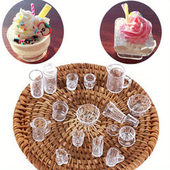 1:12 Scale Plate Cup Bowl Dish Tableware Set Doll Food Kitchen Accessories