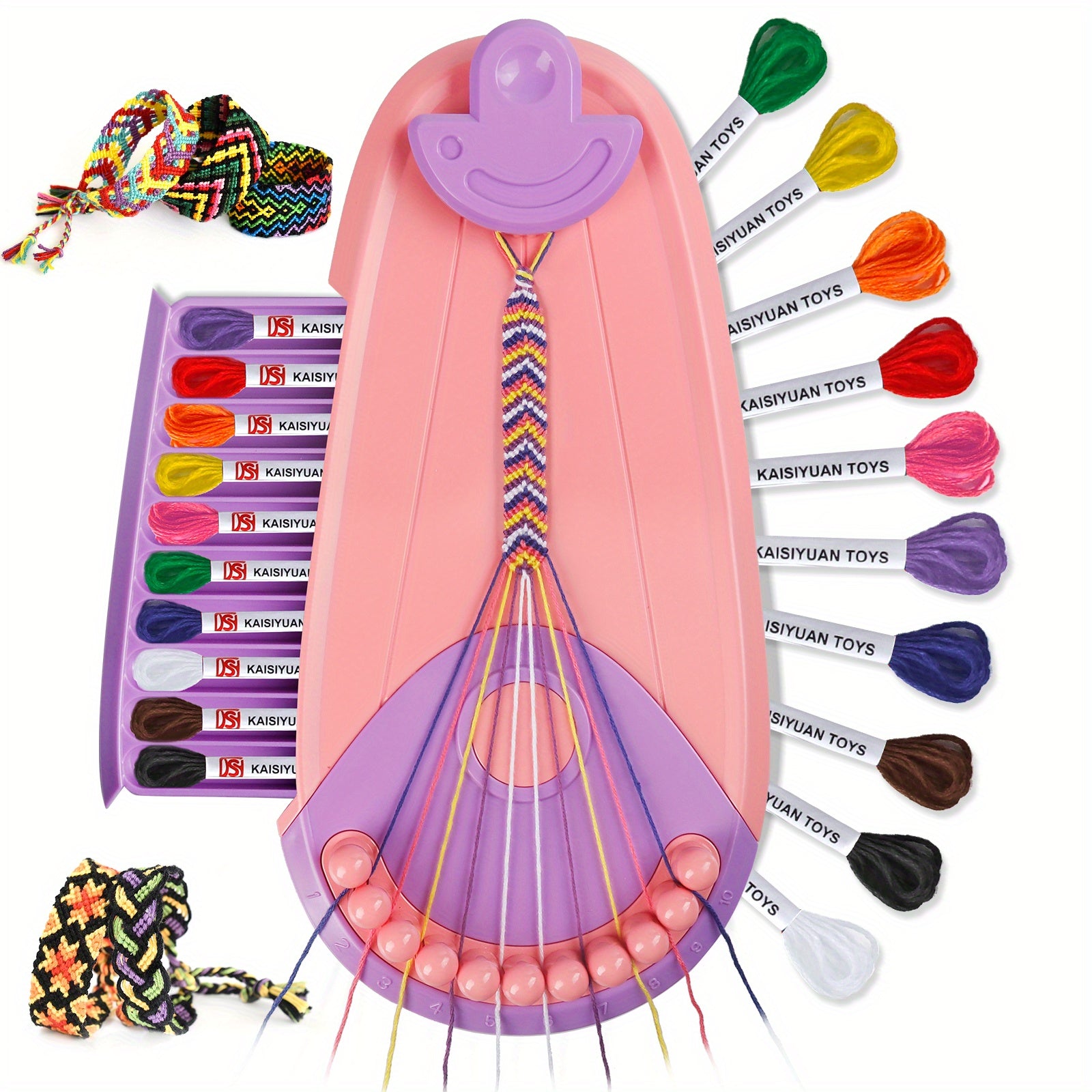 Friendship Bracelet Making Kit with 20 Pre Cut Threads