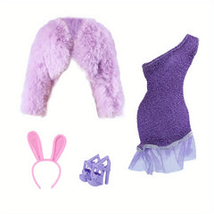 Princess Noble Doll Set Pink Coat Dress Headpiece & Shoe Accessories