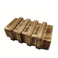 Vintage Wooden Secret Puzzle Box 3D Brain Teaser with Hidden Compartment