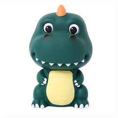 Dino Piggy Bank Green PVC Coin Saving Box