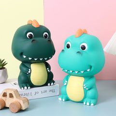 Dino Piggy Bank Green PVC Coin Saving Box