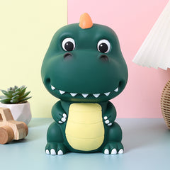Dino Piggy Bank Green PVC Coin Saving Box
