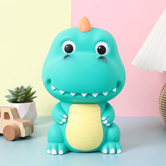 Dino Piggy Bank Green PVC Coin Saving Box