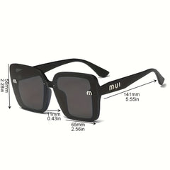 Y2K Large Square Glitter Gradient Sunglasses UV400