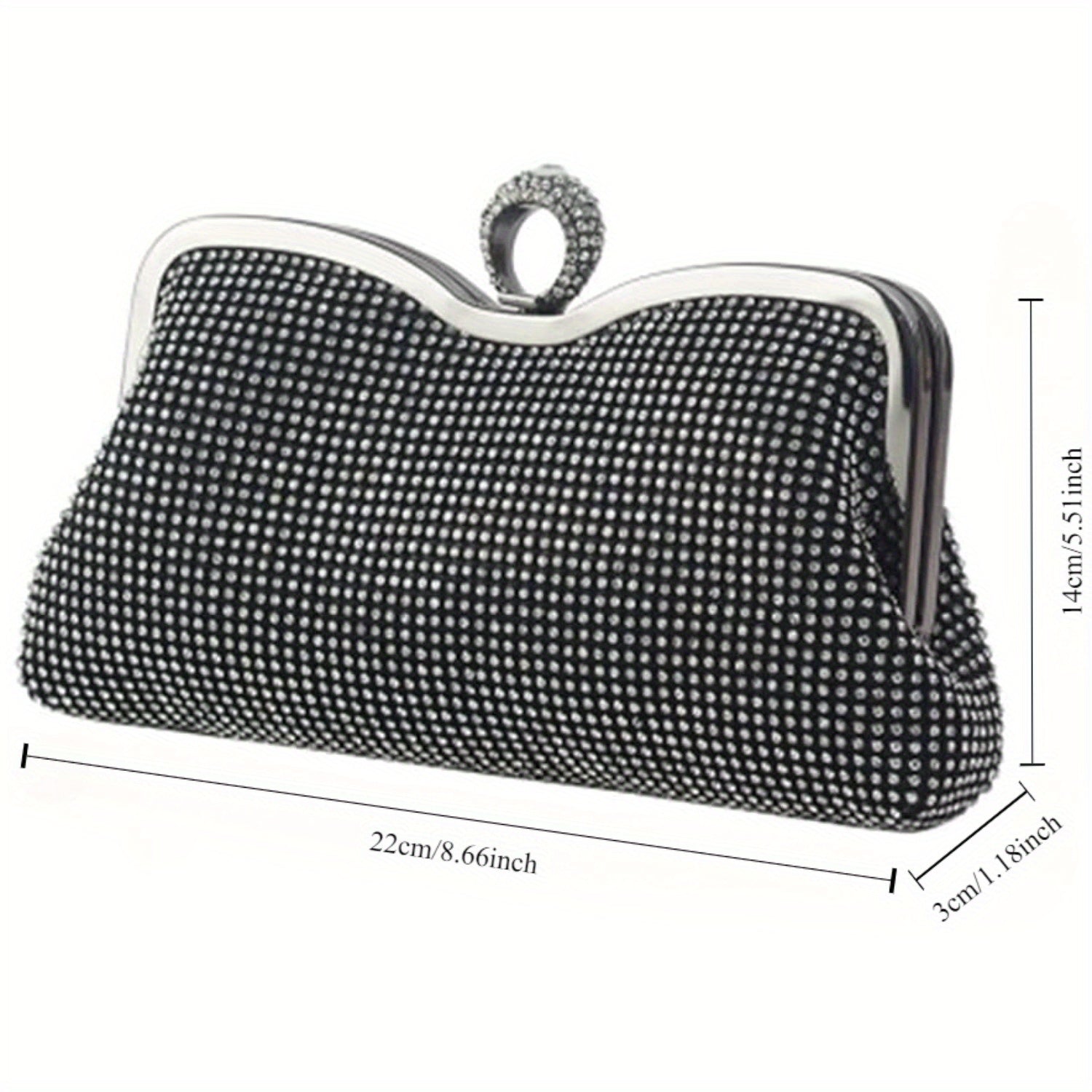 Bride Party Crystal Clutch Bag Water Drill
