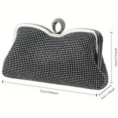 Bride Party Crystal Clutch Bag Water Drill