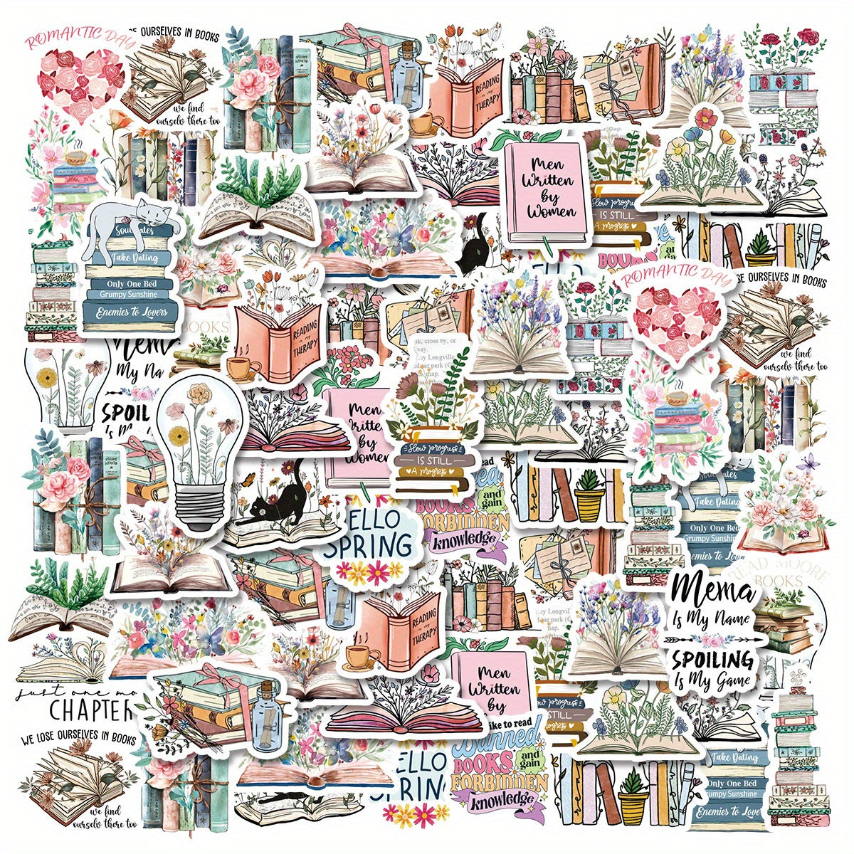 30 Pcs American Retro Style Flower/Sticker for Albums Diaries 14+