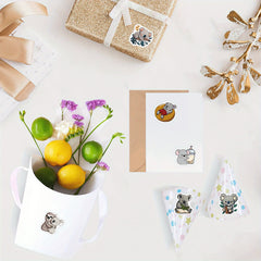 500pcs Koala & Friends Sticker Roll Cute Cartoon Animal Decals Self Adhesive