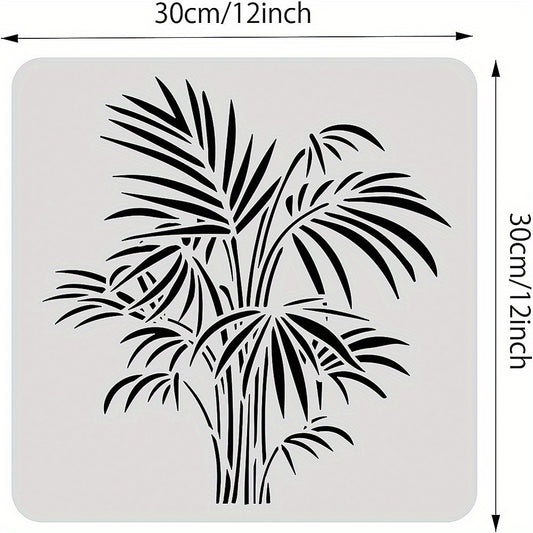 Reusable Leaf Pattern Stencil for DIY Painting - 1Pc 30x30cm