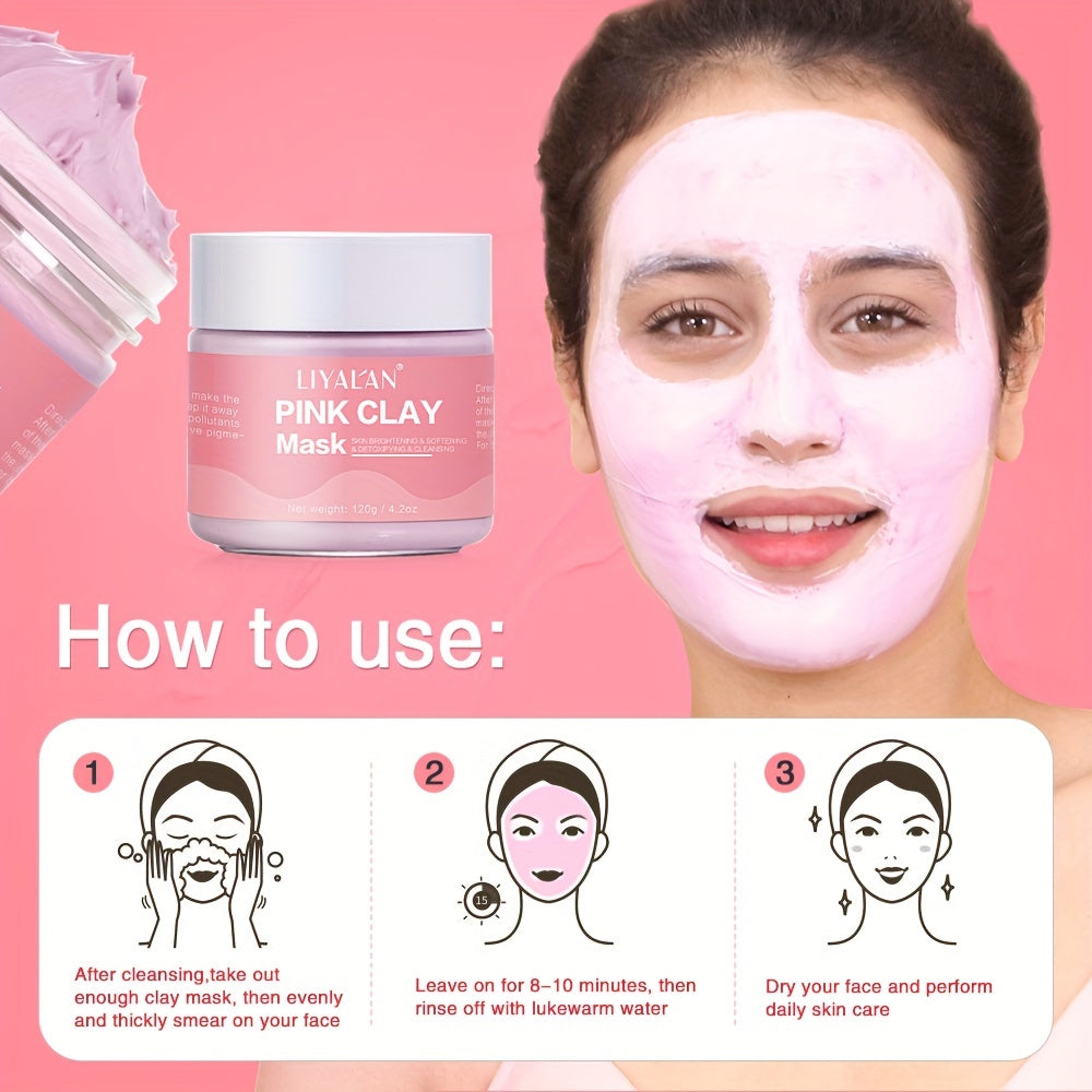 Organic Pink Clay Face Mud Mask - Natural Skincare Solution