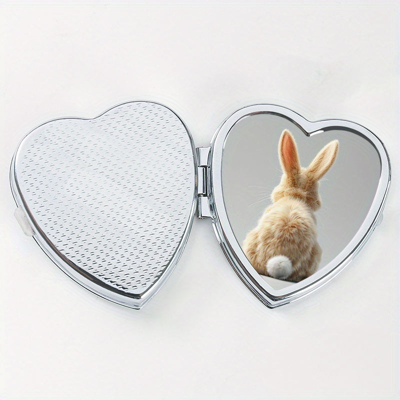 Heart Shaped Rabbit Pattern Compact Pill Case Mini Vitamins Storage Box