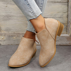Stylish V Cutout Chelsea Boots for Women