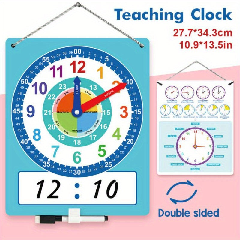 Teaching Clock for Kids - Easy Read Learning Clock for Time Telling