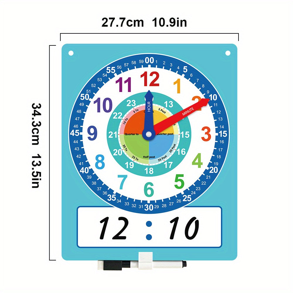 Teaching Clock for Kids - Easy Read Learning Clock for Time Telling