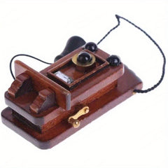 Vintage Doll House Furniture Wall Mounted Telephone