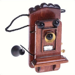 Vintage Doll House Furniture Wall Mounted Telephone