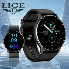 LIGE Smart Watch 3 Touch Screen AI Voice Alarm IP67 Sport Mode