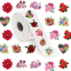 500pcs Flower Rose Stickers for Water Bottle Skateboard Laptop Phone
