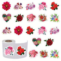 500pcs Flower Rose Stickers for Water Bottle Skateboard Laptop Phone