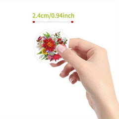 500pcs Flower Rose Stickers for Water Bottle Skateboard Laptop Phone
