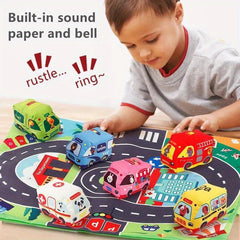 Fabric Toy Set: Cars & Animals, Play Mat & Bag, Rattles & Crinkly Paper