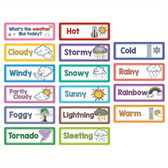Weather Flashcards Educational 16pcs English Words Learning Kids Toy