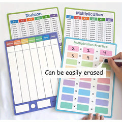 Double Sided Multiplication & Division Chart Whiteboard Colorful Math Tool