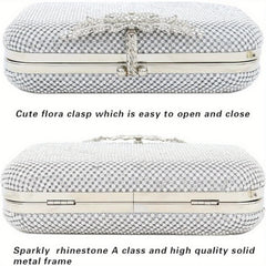 Rhinestone Evening Clutch Crossbody Bag