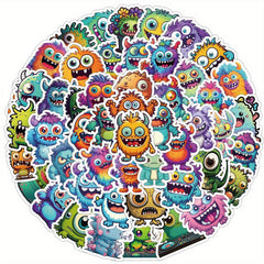 50pcs Little Monster Waterproof Vinyl Stickers for Water Bottle Laptop Phone