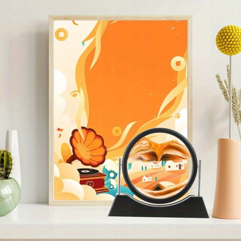Rotating 3D Sand Picture Dynamic Sandscape Flowing Sand Painting