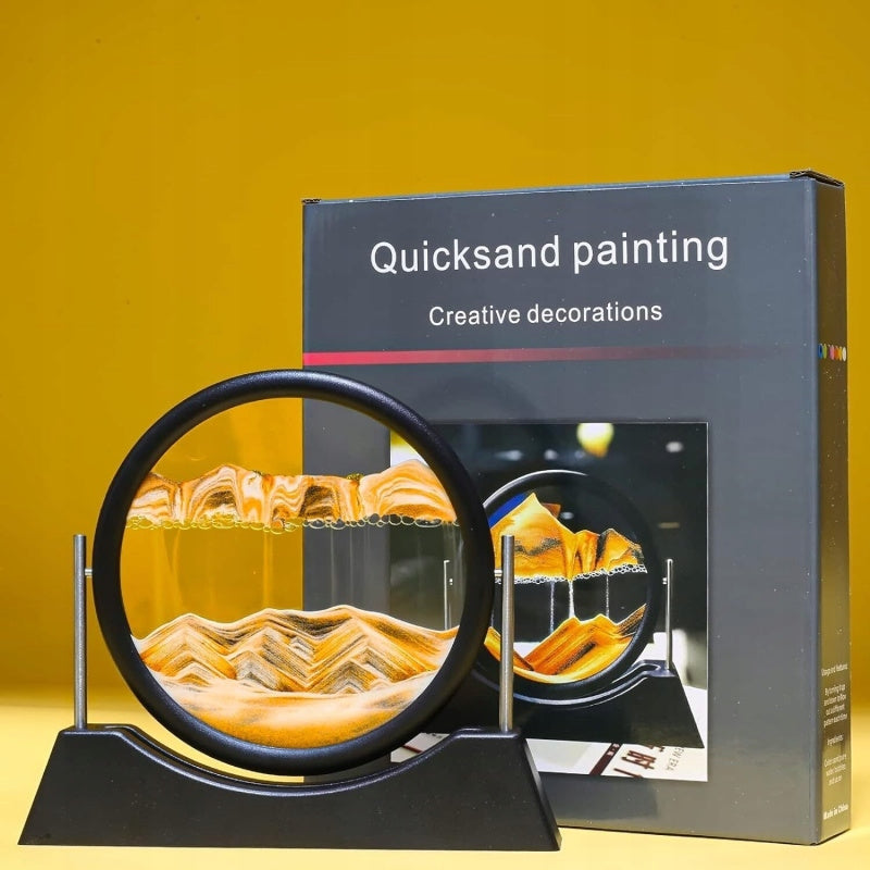 Rotating 3D Sand Picture Dynamic Sandscape Flowing Sand Painting