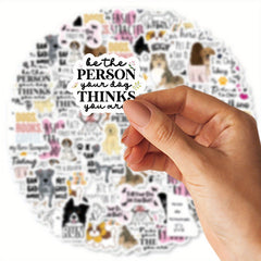 Dog Quote Vintage Stickers Waterproof Decals for Water Bottles Laptops