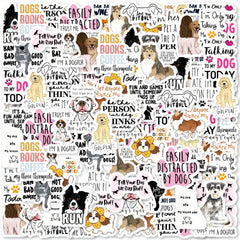 Dog Quote Vintage Stickers Waterproof Decals for Water Bottles Laptops