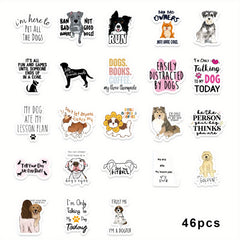 Dog Quote Vintage Stickers Waterproof Decals for Water Bottles Laptops